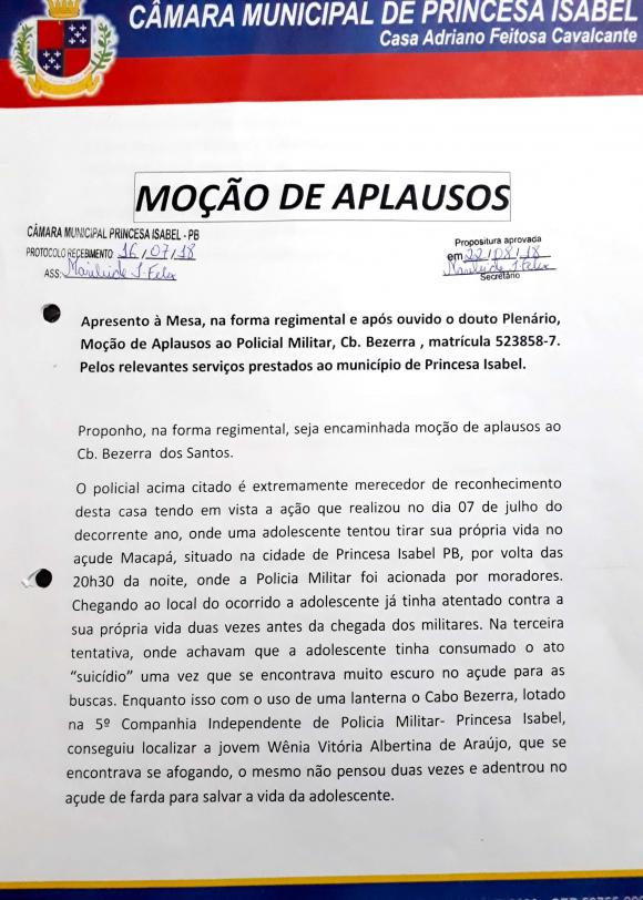 Moção de Aplausos 