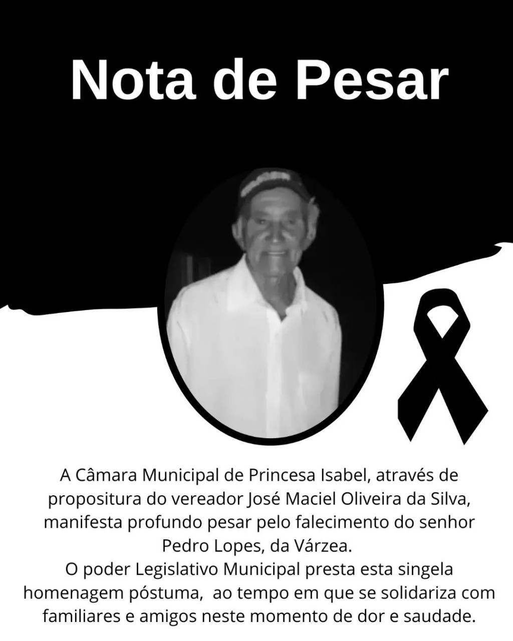 NOTA DE PESAR