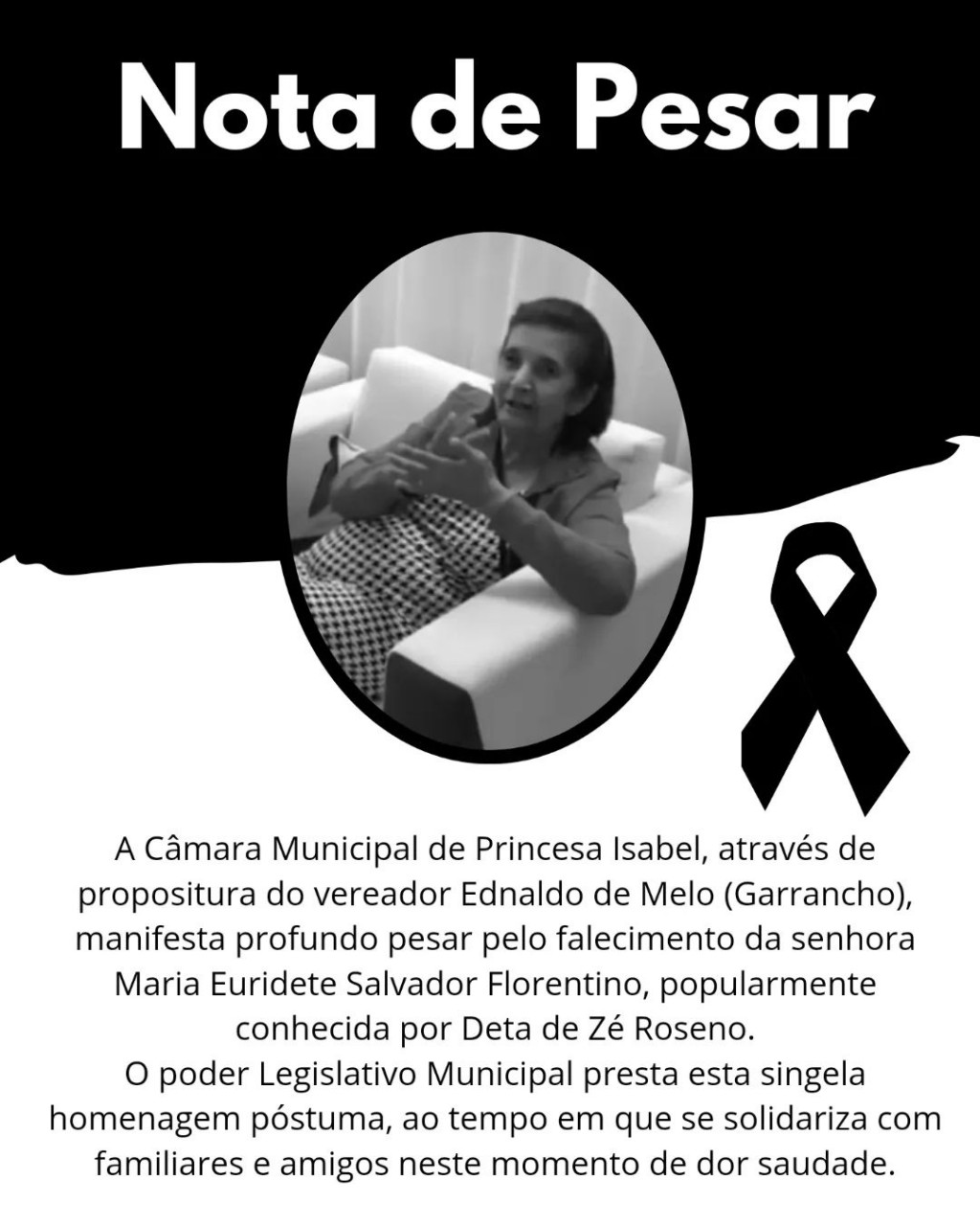 NOTA DE PESAR